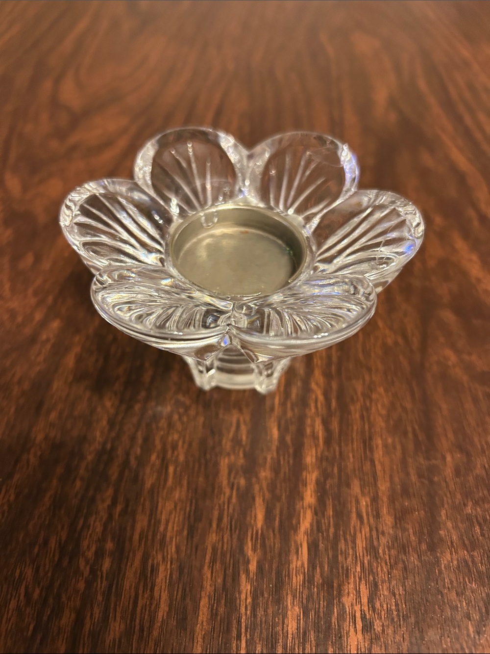 Vintage Cristal d’arques genuine lead Crystal candle holder